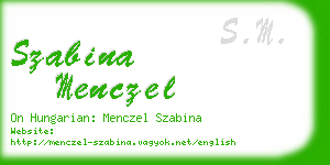 szabina menczel business card